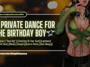 Preview 4 of A Private Dance for the Birthday Boy | ASMR | Stripper, "Good Boy", Lapdance, Cum-Hungry