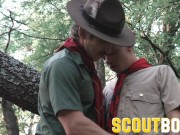 Preview 2 of ScoutBoys Muscular scoutmaster barebacks obedient twink
