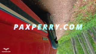He Cums On Her Feet In The Forest - Camping Sex Adventures