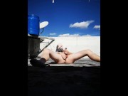 Preview 6 of Giving myself pleasure on the roof of my office