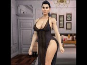 Preview 3 of Kim Kardashian Camel toe Pussy - 3D Parody