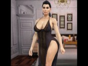 Preview 4 of Kim Kardashian Camel toe Pussy - 3D Parody