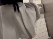 Preview 1 of peeing and playing with myself in public bathroom