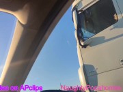 Preview 3 of Horny Latina masturbating in the car while my friend was driving:Apclips NaughtyPocahontas