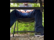 Preview 1 of Cumshot under the table - Hope no one noticed what I was doing !