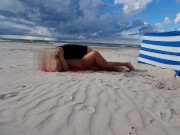 Preview 3 of A Polish couple has sex on a public beach in various positions. He does her good so she moans