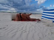 Preview 4 of A Polish couple has sex on a public beach in various positions. He does her good so she moans