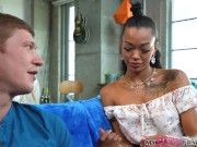 Preview 2 of "We're Not Related"- Ebony Stepsis Drilled By Ginger Stepbro - Harley Dean - MyPervyFamily