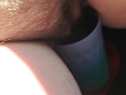 Preview 5 of Desperate car piss in cup pt 1