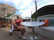 Preview 5 of 360º VR | Busty girlfriend flashes pussy and tits in bar