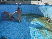 Preview 1 of My boss filmed me fucking me in the pool - 397