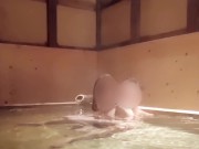 Preview 4 of Lovey-dovey bathing in a spacious private bath at a hot spring inn（no sex scene）.