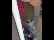 Preview 3 of Mexican stud sucks me off in dressing room