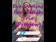 Preview 1 of Foot fetish trio with toe licking, foot job, and foot masturbation