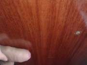 Preview 5 of Humping my cock in a stall Pre cum licking