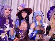 Preview 2 of Genshin orgy party by Octokuro, Purple Bitch, Leah Meow and Sia Siberia