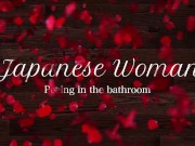 Preview 2 of Japanese  school girl peeing in bathroom