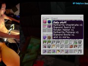Preview 2 of Playing Minecraft Naked Ep.15 Building a dreamy nether tunnel and river passage