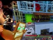 Preview 5 of Playing Minecraft Naked Ep.15 Building a dreamy nether tunnel and river passage
