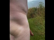 Preview 5 of Strip naked at beauty spot , pee in puddle and walk back to car naked