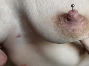 Preview 3 of Exotic nipple piercing taking off 😢