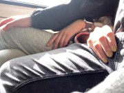 Preview 4 of Public Sex On The Train: Train Passenger Blowjob Me And I Cum In Her Mouth