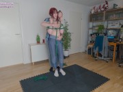 Preview 4 of Preview: Shibari girl suspended upside-down and spanked in Angel Harness
