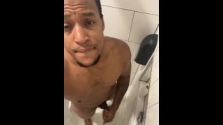 Post workout shower muscle bbc