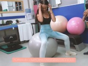 Preview 2 of My hot trainer fucks very hard my small pussy in many positions in gym room