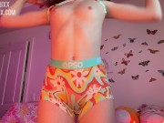 Preview 2 of Jack Off To Me - Redhead eGirl PSD Underwear Fully Nude Tryon