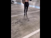Preview 5 of Flashing tits parking garage