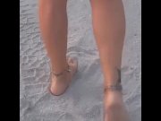 Preview 2 of Soles legs sandy toes worship