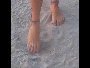 Preview 6 of Soles legs sandy toes worship