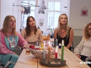 Preview 6 of Ersties - Wilde lesbische Orgie beim Jenga-Spiel