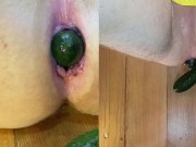 Preview 4 of My lucky ass - ate two cucumbers!
