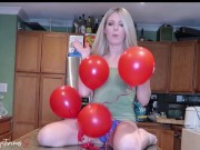 Preview 4 of TEASER- Mistress POPS Red Shiny Balloons