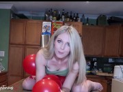 Preview 6 of TEASER- Mistress POPS Red Shiny Balloons