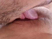 Preview 2 of Extreme Close Up Clitoris ! Eating Squirting Unshaved Wet Pussy