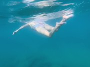 Preview 4 of Spreading legs, sexy ass, underwater flower dress