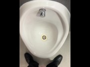 Preview 1 of Public peeing in work urinal, nearly caught