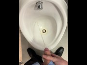 Preview 3 of Public peeing in work urinal, nearly caught