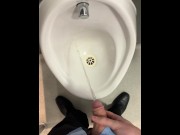 Preview 5 of Public peeing in work urinal, nearly caught