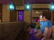 Preview 1 of Minecraft Hentai Horny Craft - Part 21 - Witch Blowjob Under Table By LoveSkySan69