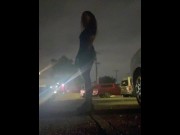 Preview 6 of public ballbusting session with pathetic ending