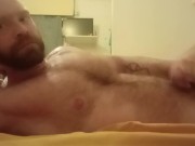 Preview 1 of Laying down jerking it with cumshot