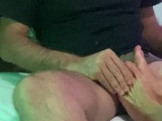 Preview 6 of Fetish sexy cheating wife. footjob and ball massage. she makes me enjoy so much!