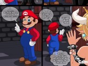 Preview 4 of Peach And Bowsette Get Fucked By Mario's Huge Cock