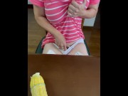 Preview 5 of Masturbation with corn (^^♪