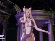 Preview 5 of [MMD] JISOO - FLOWER Ahri Sexy Kpop Dance League of Legends Uncensored Hentai 4K 60FPS
