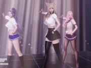 Preview 6 of [MMD] Girl's Generation - Gee Ahri Seraphine Kaisa Hot Kpop Dance League of Legends KDA Hentai